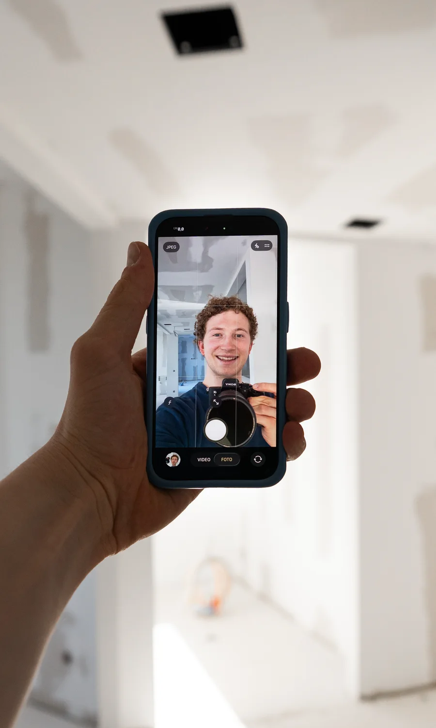Selfie hinter den Kulissen